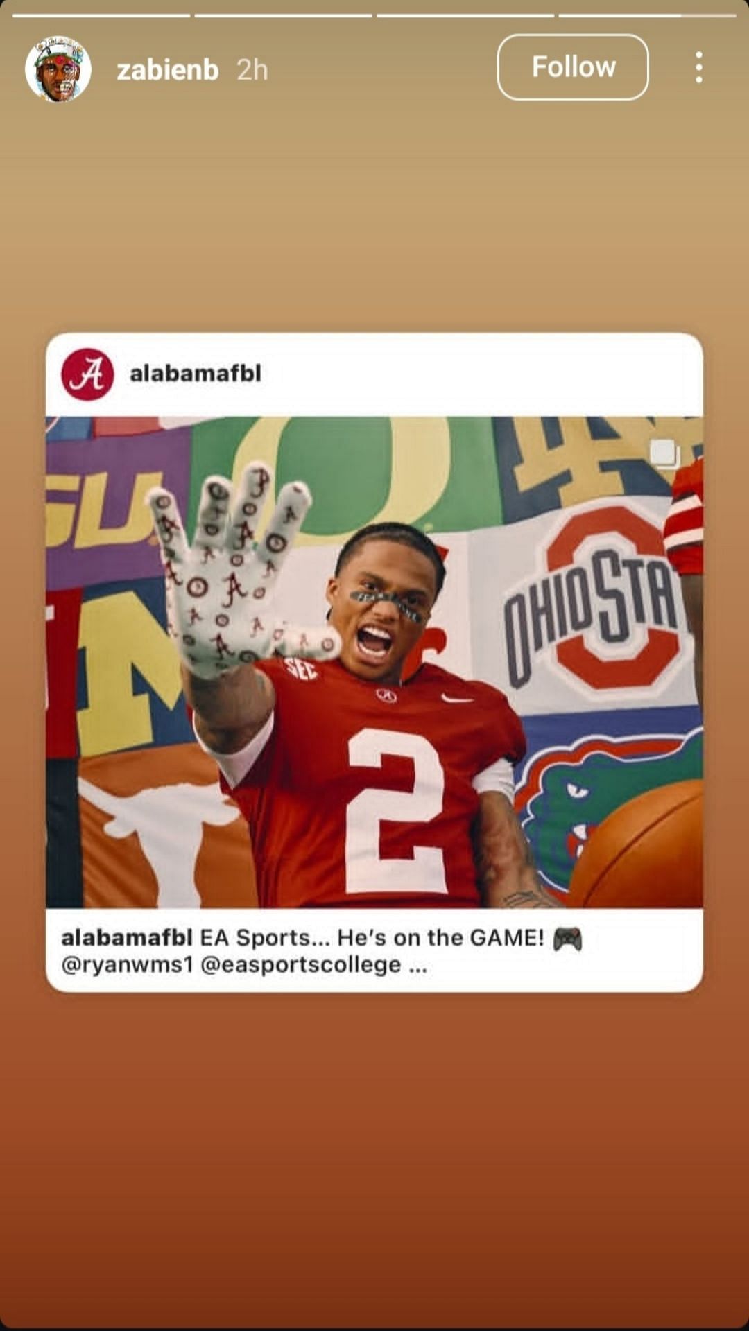 Zabien Brown posts Ryan Williams' cover (IG/zabienb)